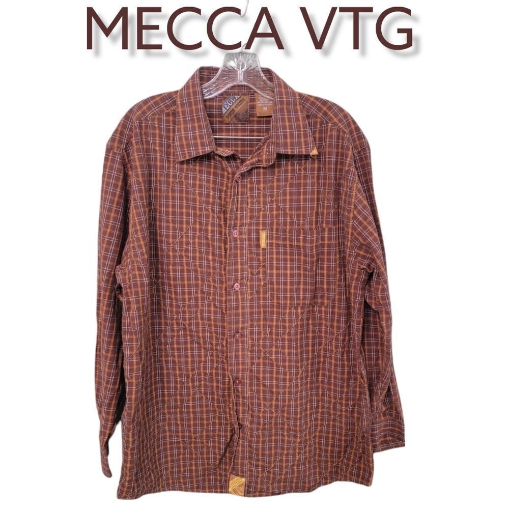 Mecca Mens 90s Y2K Vintage Button Down Casual Shirt‎ Size Medium